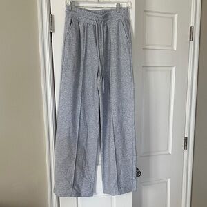 Gray Wide-Leg Lounge Pants